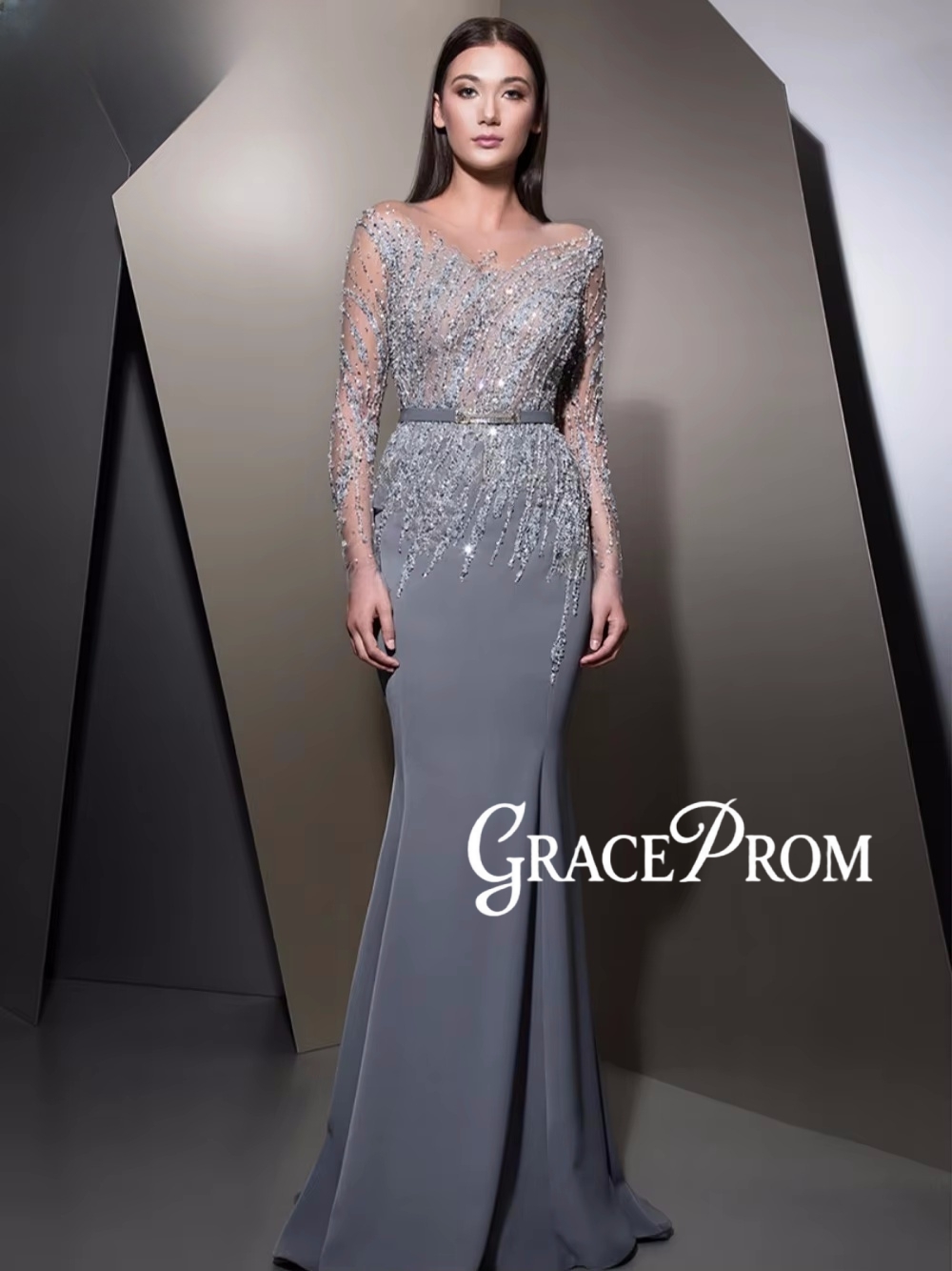 Women'S Formal Dinner Wear - GRACEPROM Abito da sera a maniche