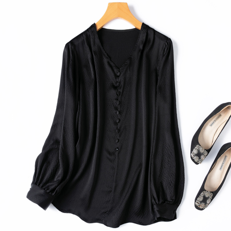 Silk Blouse Button - Camicetta di seta da donna 93%