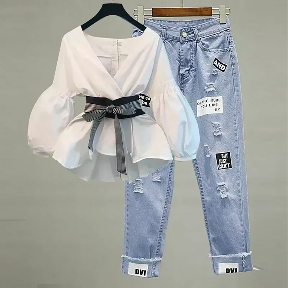 Women Formal Wear Tops - Camicia da donna elegante in chiffon