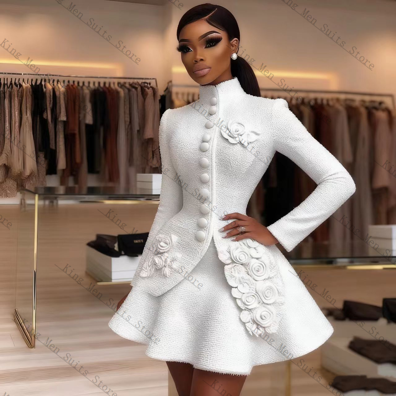 Women'S Formal Wear Tuxedo - Abito da donna bianco di lusso