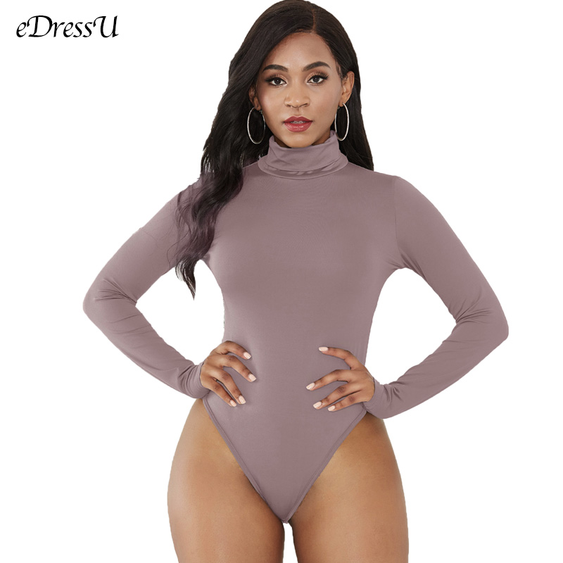 Turtleneck Bodysuit Office - Tuta da donna Dolcevita Autunno Primavera