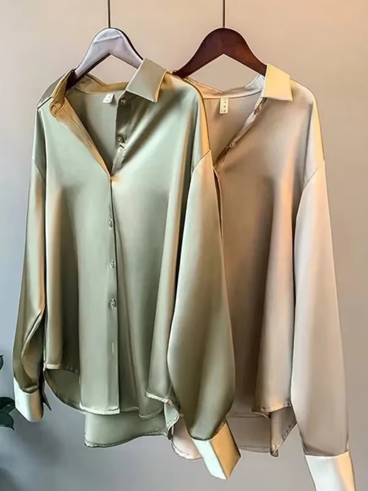 Silk Blouse Button - Camicia Elegante in Raso da Donna