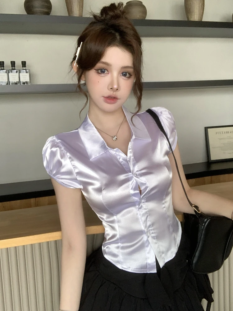 Silk Blouse Button - Camicie Estive Sexy in Seta per