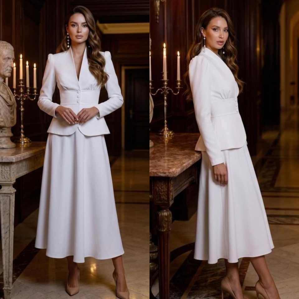 Women Formal Wear Business - Elegante Completo Due Pezzi da Donna: