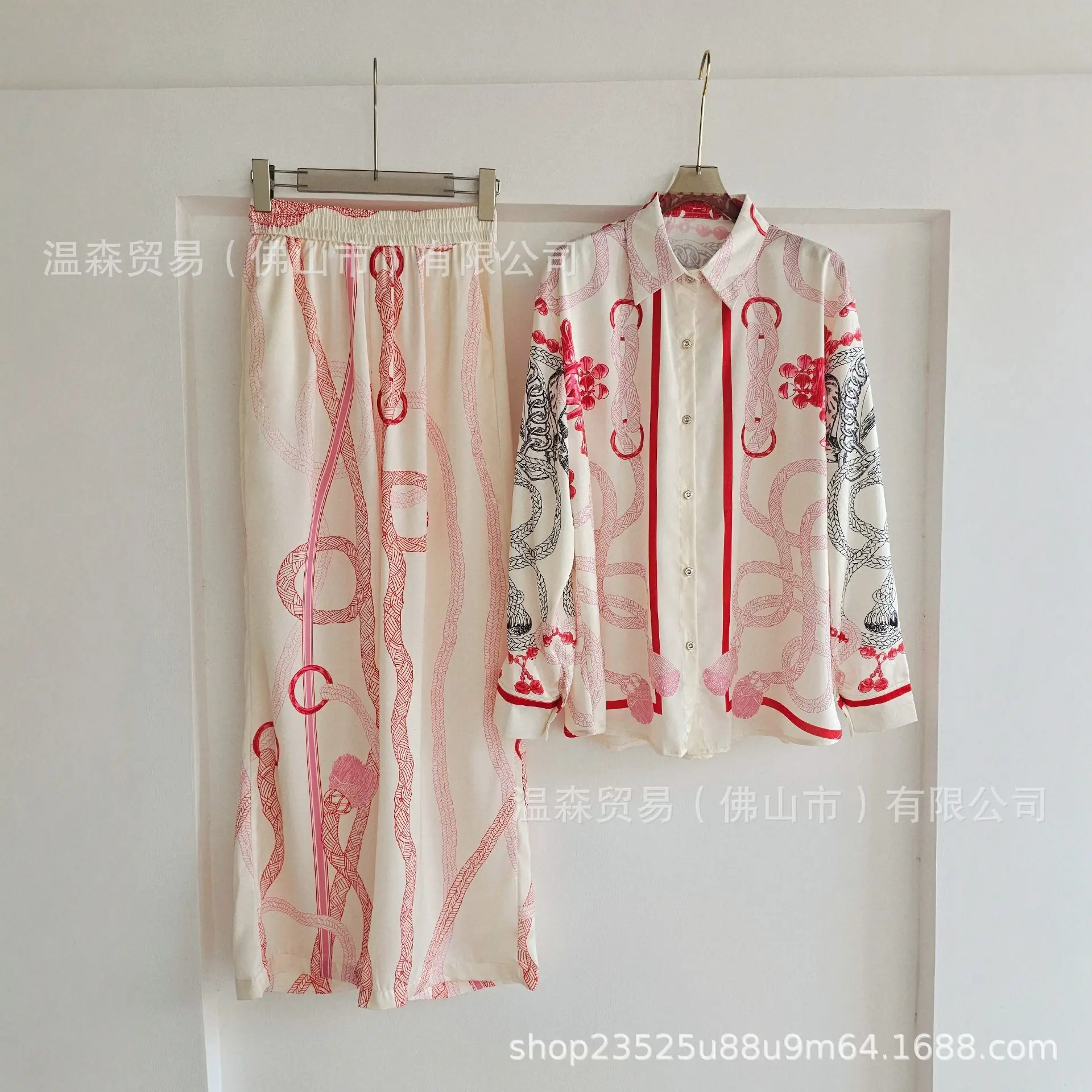 Silk Blouse Button - Completo Due Pezzi da Donna in