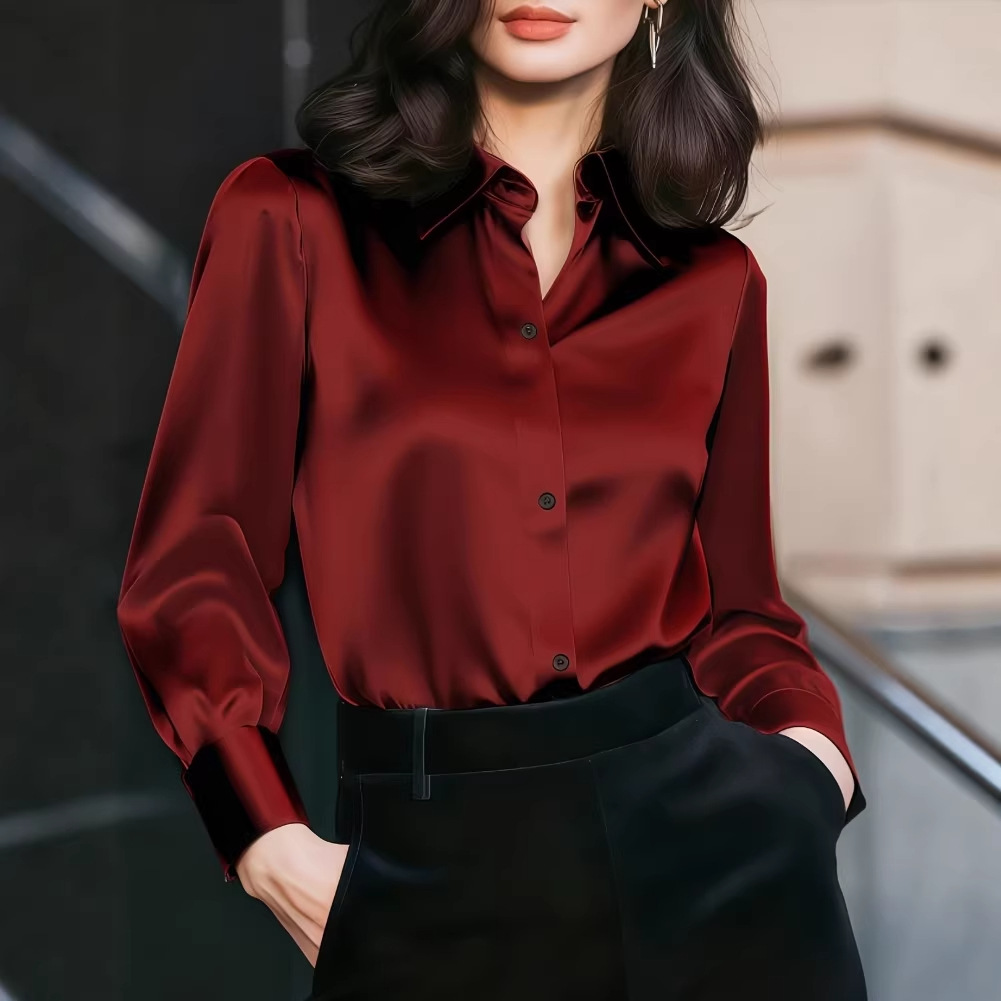 Women Formal Wear Business - Camicia da donna in raso con