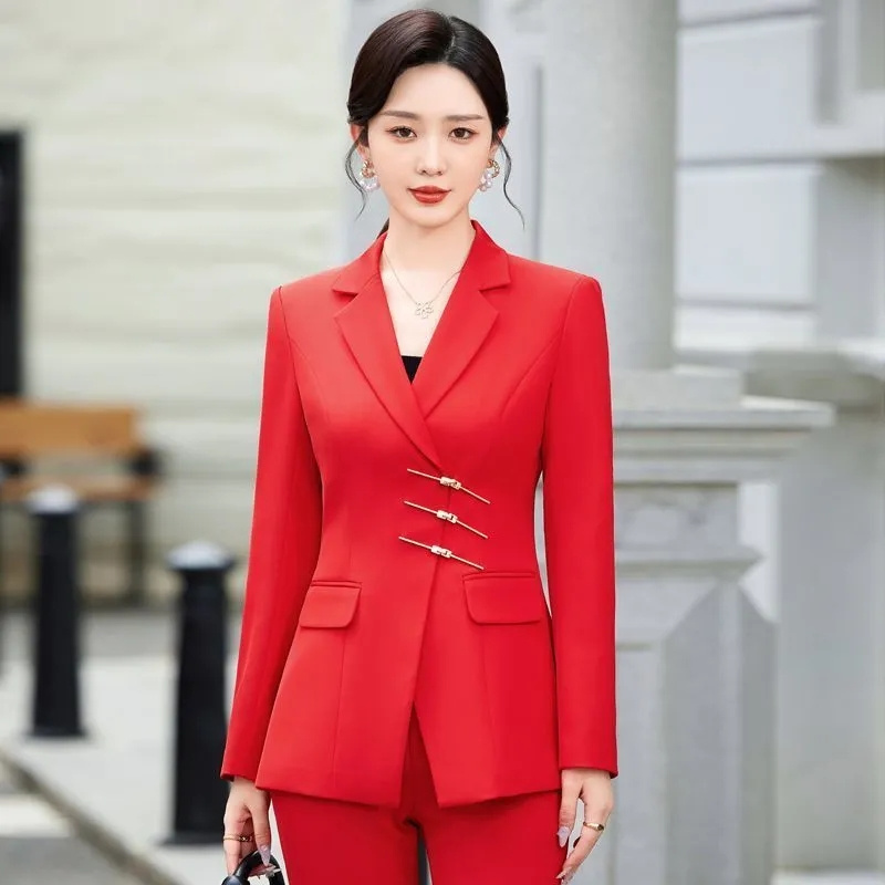 2025 Moda Bianco Rosso Nero Gi - Women Formal Wear With Black Blazer recensione e prezzo