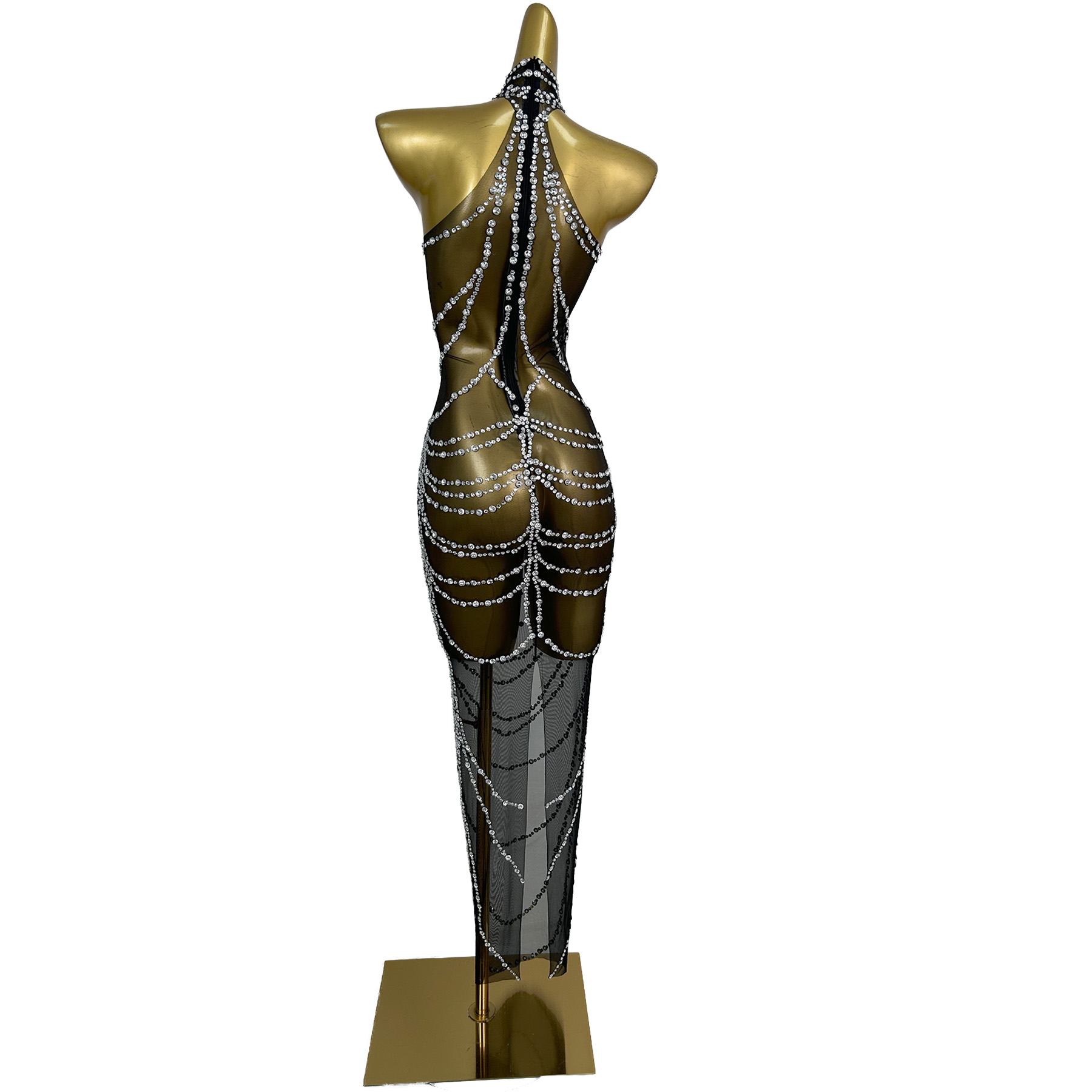 Abito lungo sexy senza maniche - Women'S Formal Dinner Wear recensione e prezzo