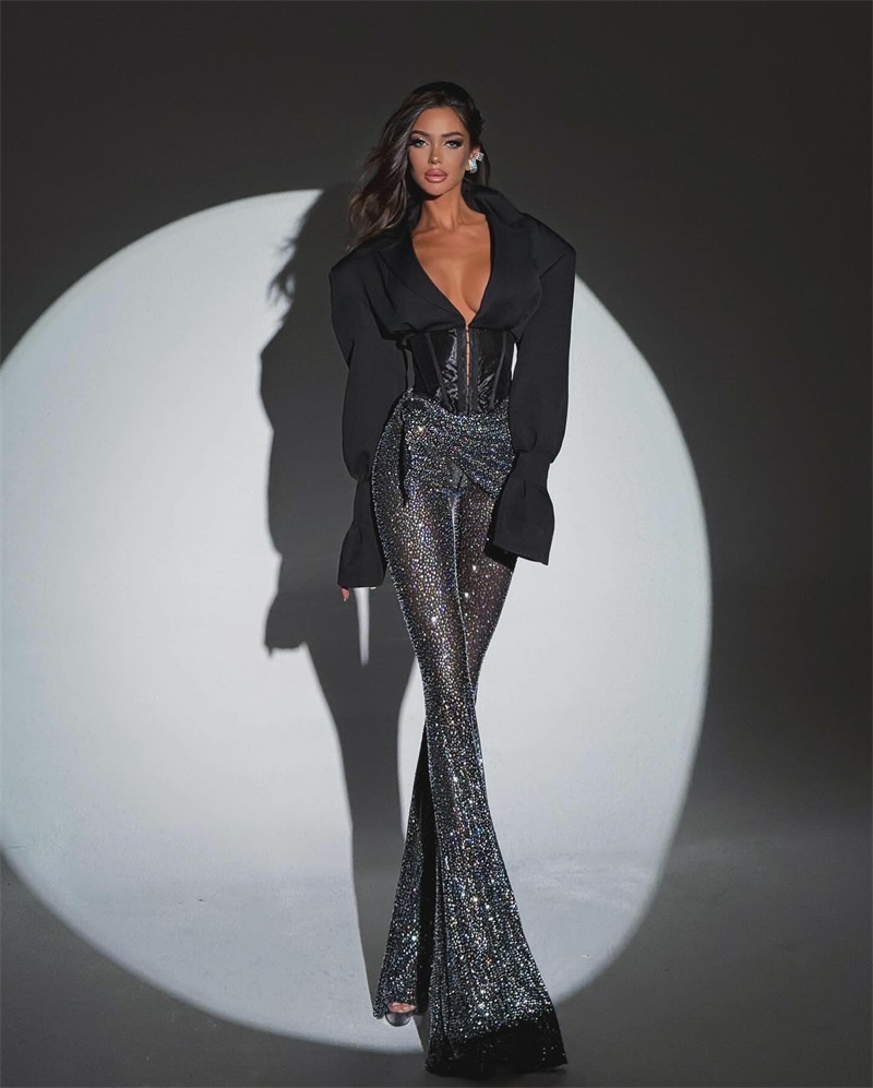 Cristalli di lusso Abito da do - Women'S Formal Wear Tuxedo recensione e prezzo