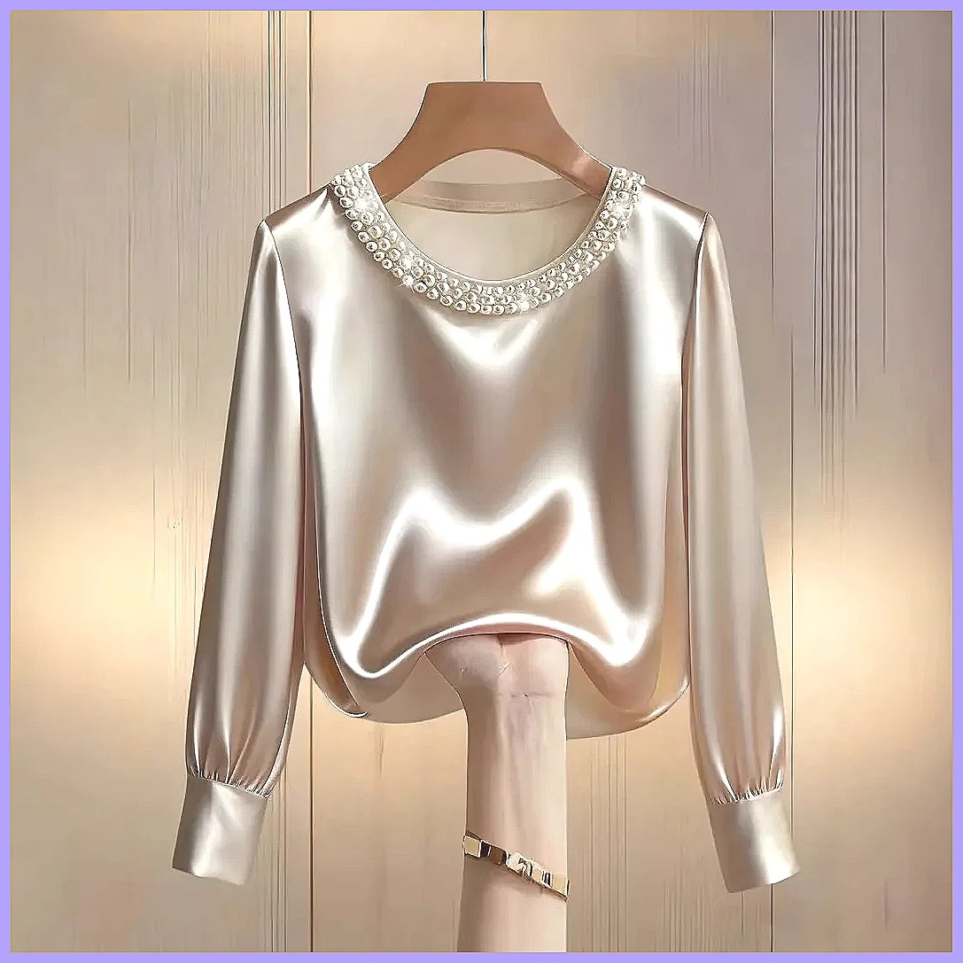 Elegante Camicetta in Raso con - Silk Blouse Button recensione e prezzo