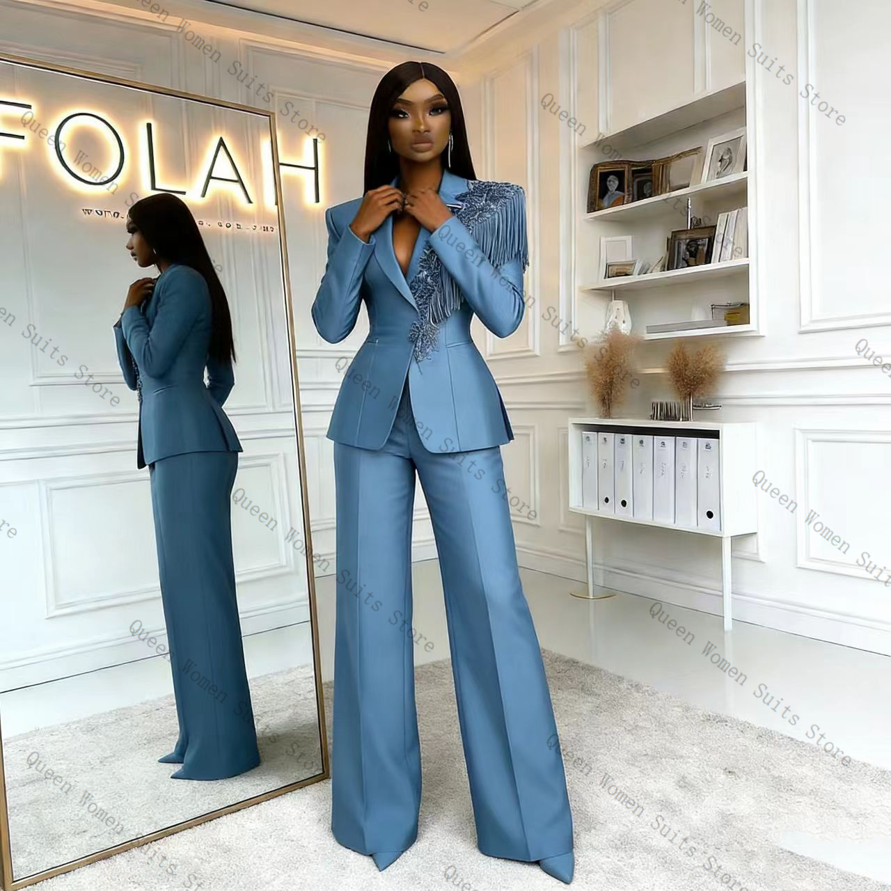 Completo da Donna Blu con Napp - Women'S Formal Wear Jackets recensione e prezzo