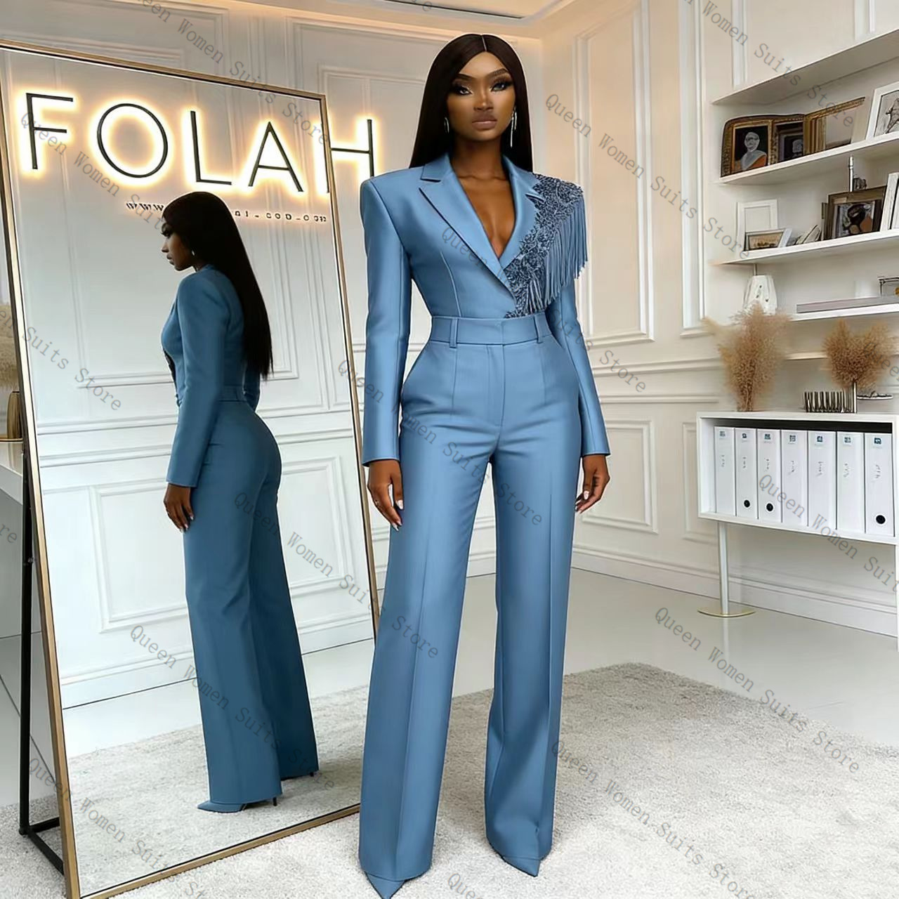 Completo da Donna Blu con Napp - Women'S Formal Wear Jackets recensione e prezzo