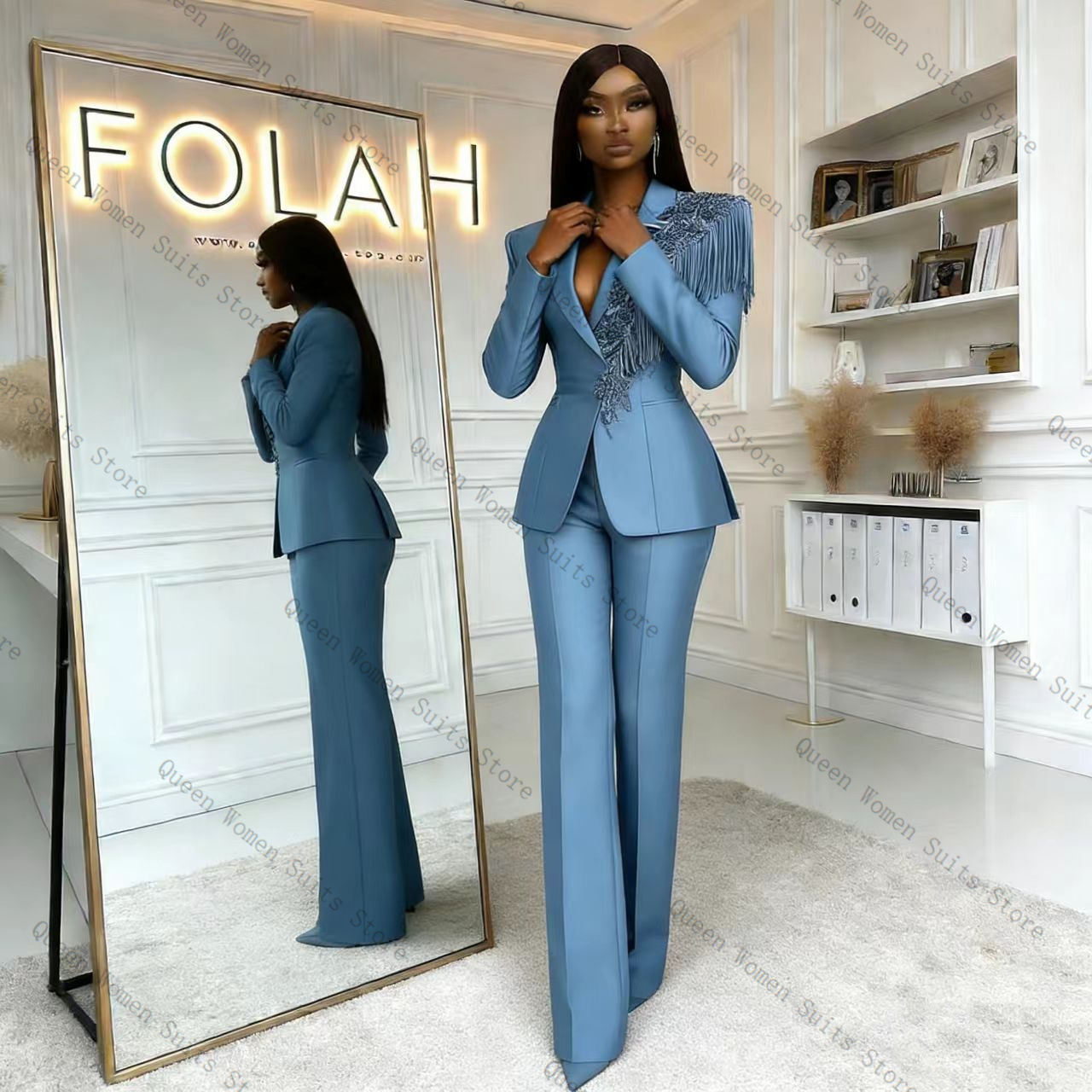 Completo da Donna Blu con Napp - Women'S Formal Wear Jackets recensione e prezzo