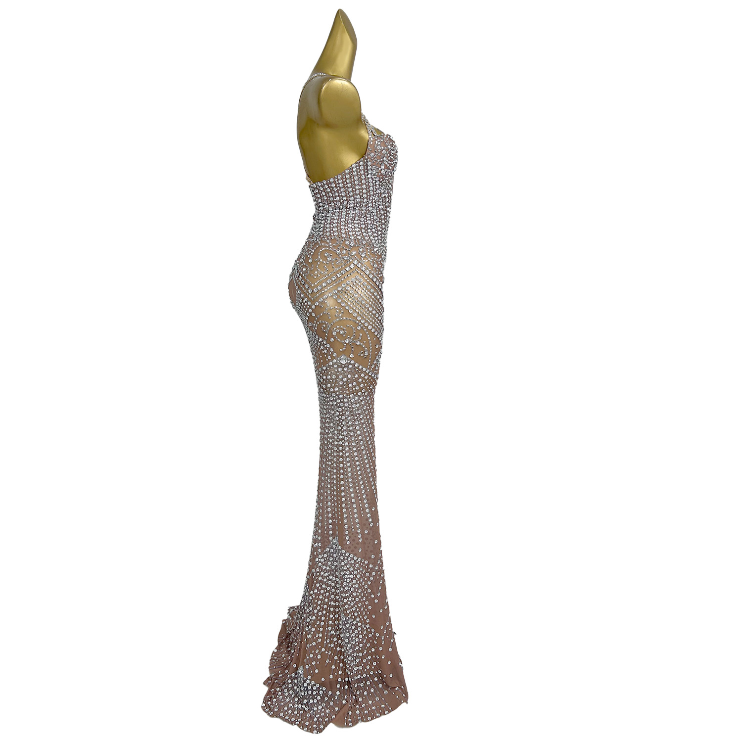 Abito lungo sexy con strass pe - Women'S Formal Dinner Wear recensione e prezzo