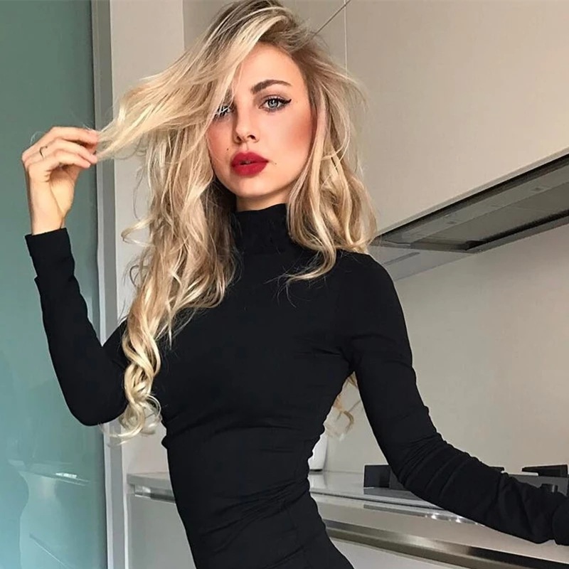 Body a Collo Alto da Donna a M - Turtleneck Bodysuit Office recensione e prezzo
