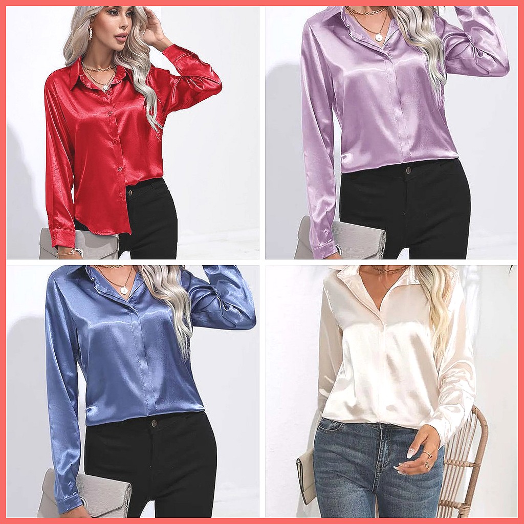Camicia in Raso Primavera-Esta - Silk Blouse Button recensione e prezzo