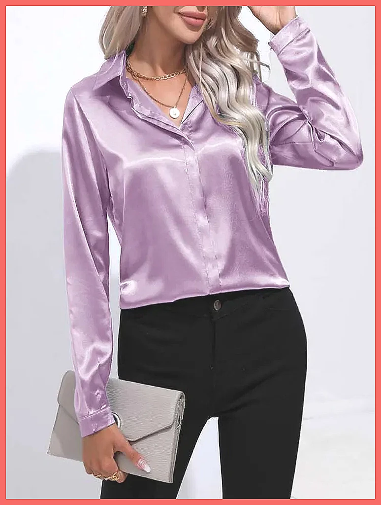 Camicia in Raso Primavera-Esta - Silk Blouse Button recensione e prezzo