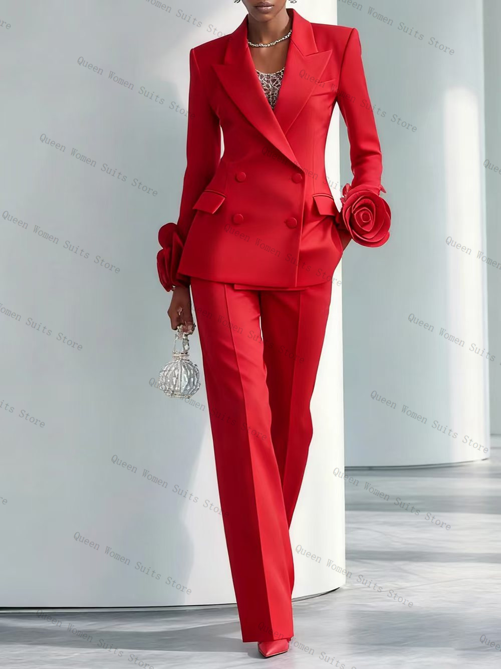 Abito da donna rosso di lusso  - Women'S Formal Wear Tuxedo recensione e prezzo