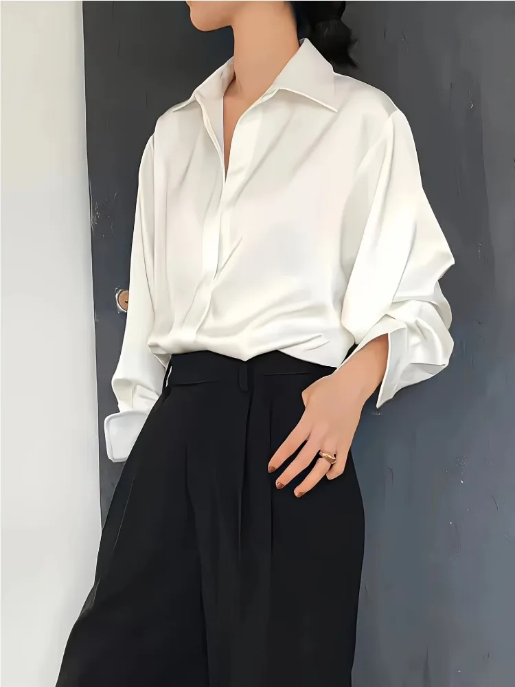 Camicia Casual da Donna Taglie - Silk Blouse Button recensione e prezzo