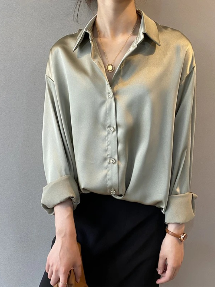 Camicia Elegante in Raso da Do - Silk Blouse Button recensione e prezzo