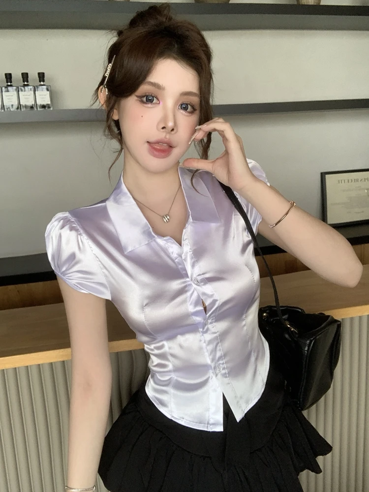 Camicie Estive Sexy in Seta pe - Silk Blouse Button recensione e prezzo