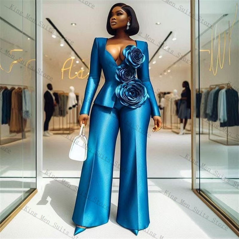 Completo da Donna in Raso Blu  - Women'S Formal Wear Tuxedo recensione e prezzo
